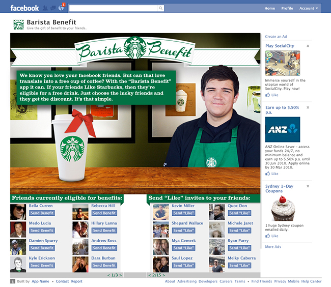 Facebook App Page